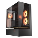 Case Gaming Cougar FV235 Media Torre Negro Vidrio Templado ARGB Hub (Sin Fuente)