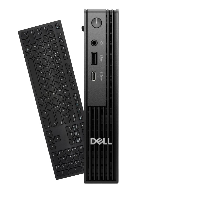 Computadora Dell Pro MFF SPA Intel Core i5-14500T 8GB RAM 512GB SSD Intel Graphics W11 Pro Negro Teclado Español