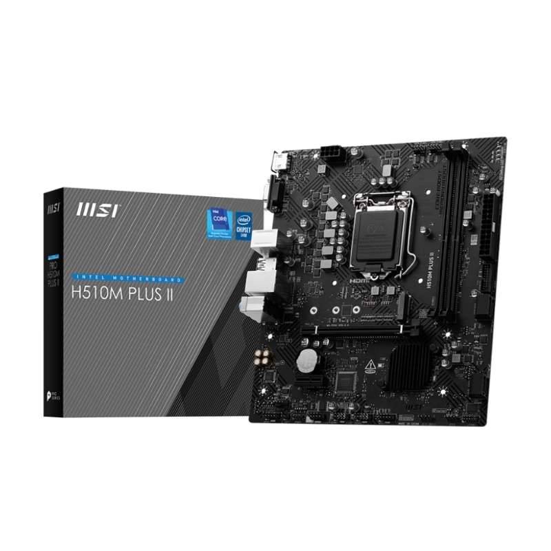 Motherboard MSI H510M PLUS II Socket LGA1200 10th, 11th Gen 2xDDR4 Micro-ATX (Venta con Equipo)