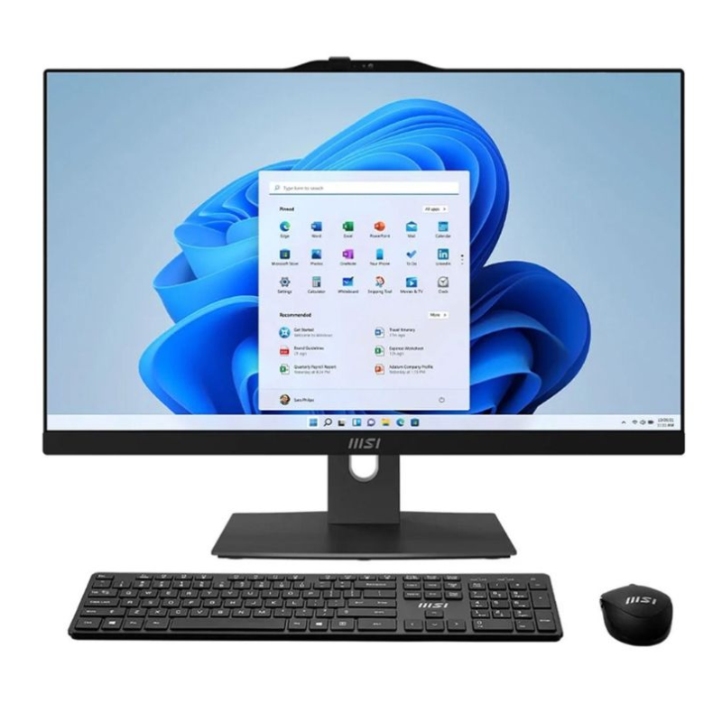Computadora AIO MSI 1M-839US 23.8" Touchscreen Intel Core 7 150U 16GB RAM 1TB SSD + 1TB HDD Intel Graphics W11 Home Negro Teclado Inglés