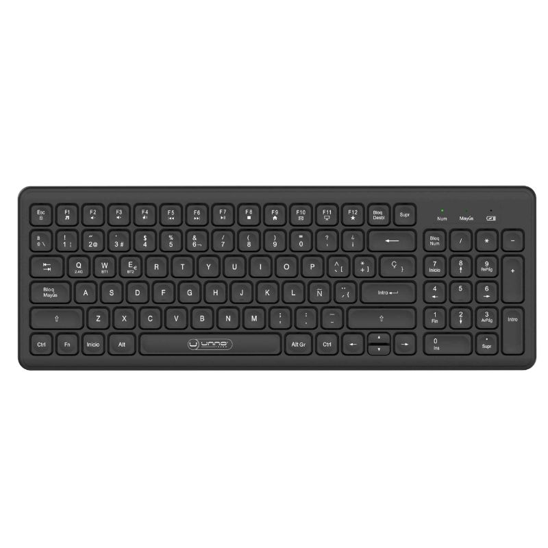 Teclado Inalámbrico Unno Tekno KeyPro Español Negro