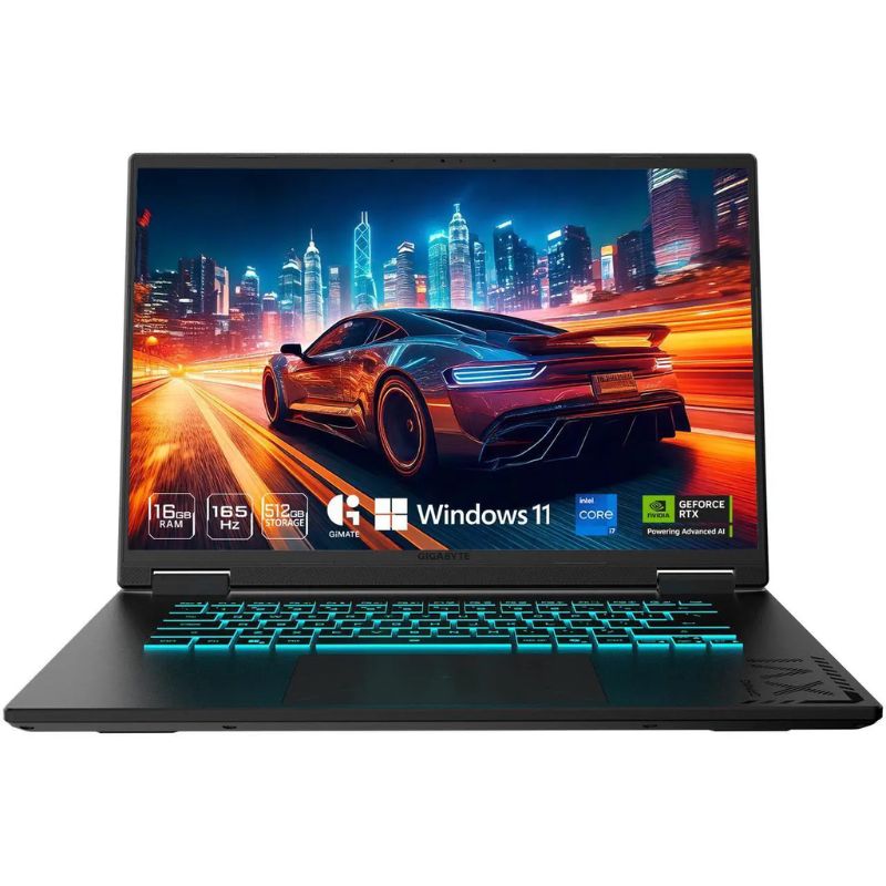 Laptop Gaming Gigabyte A16 16" 165Hz WUXGA Intel Core i7-13620H 16GB DDR5 1TB SSD GeForce RTX 5050 W11 Home Teclado Inglés