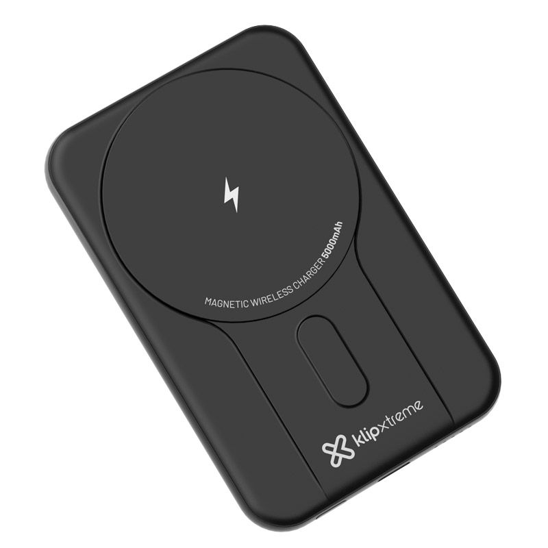 PowerBank Klip Xtreme PowerMag 5000mAh USB-C/Inalámbrico Negro