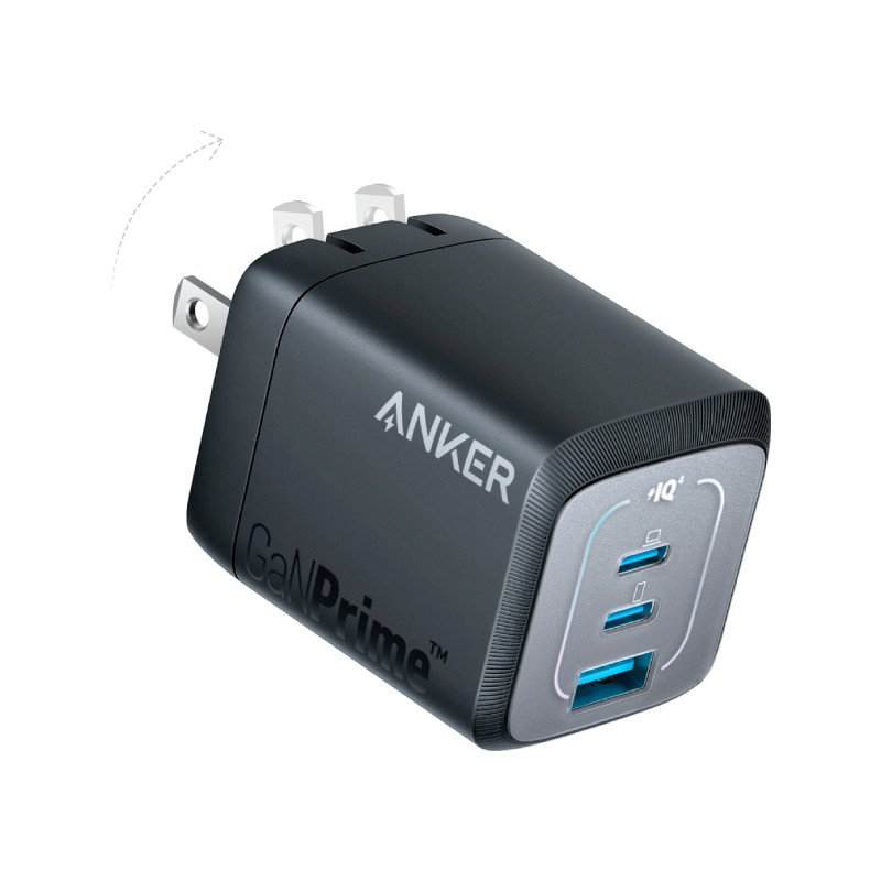 Cargador Anker Prime A2669 GaN de 67W con 3 puertos y carga rápida