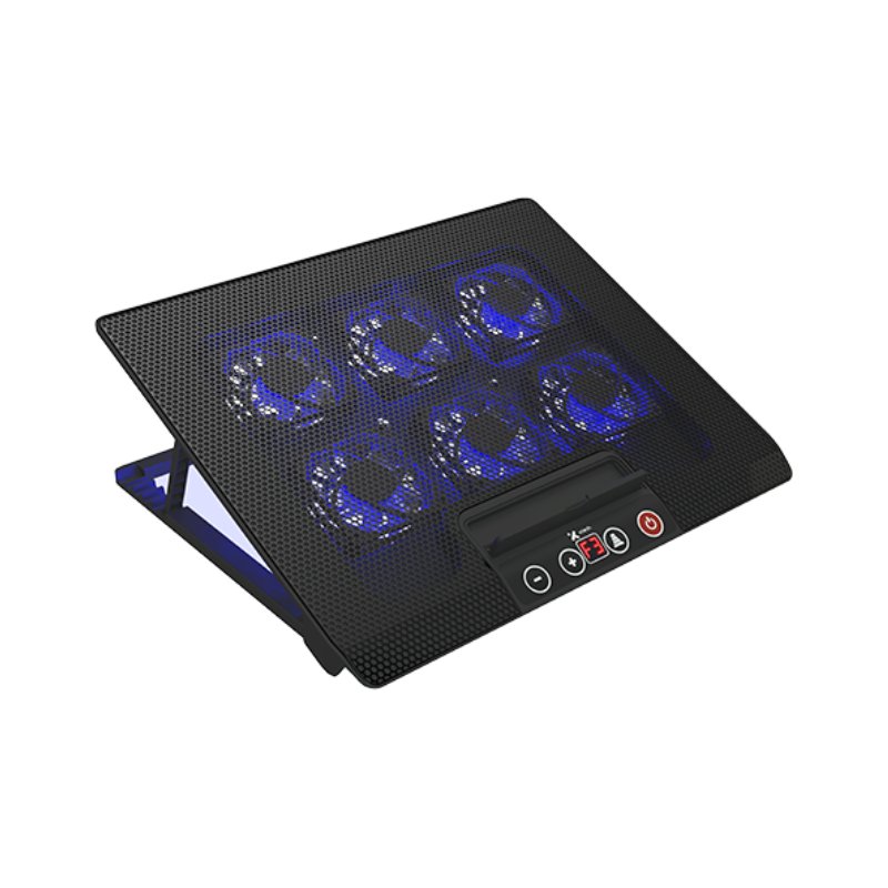 Base de enfriamiento Xtech XTA-161 para laptop hasta 17" con 6 ventiladores y LED azul