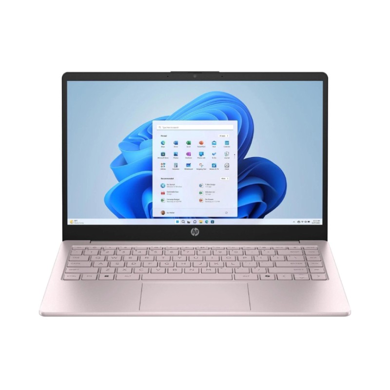 Laptop HP 14" 14-ep2111wm Intel N150 4GB RAM 128GB UFS W11 Home Rosado Teclado en ingles