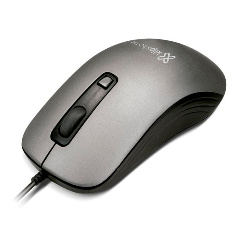 Mouse Alámbrico Klip Xtreme Shadow Óptico 1600DPI Gris