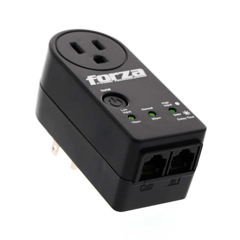 Regulador de voltaje Forza RJ45 1 salida - 110V  FVP-1201N
