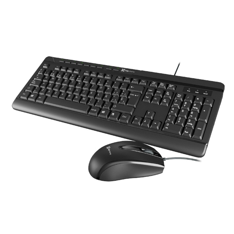 Teclado y Mouse Alámbrico USB Klip Xtreme DeskMate Negro Español