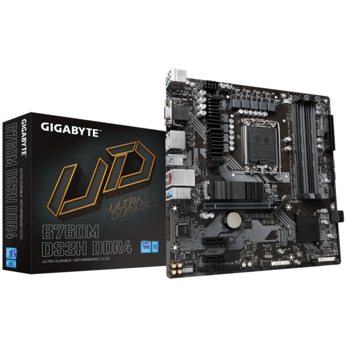 Motherboard Gigabyte B760M DS3H AX DDR4 LGA1700 13th & 12th Gen 4xDDR4 Micro ATX
