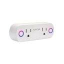 Tomacorriente Doble Inteligente Unno Tekno PW5302WT Smart Home Wi-Fi