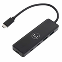 Hub Unno Tekno 4 Puertos USB-C 3.0 Negro