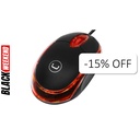 Mouse Alámbrico Unno Tekno Trans 800DPI Negro