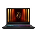 Laptop MSI Katana 15.6" Gaming Intel Core i7-14650HX 16GB DDR5 512GB SSD NVIDIA GeForce RTX 5050 Black Windows 11 Home Teclado Ingles