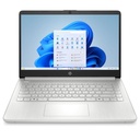 Laptop HP 14-DQ6101 14" Intel N150 4GB RAM 128GB UFS Intel Graphics W11 Home Plateado Teclado Inglés