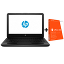 Kit de Laptop HP 14-AN011LA - AMD Quad Core E2-7110 - 4GB Ram - HDD 1TB - 14” - W10 + Office 365 Hogar 1 Año